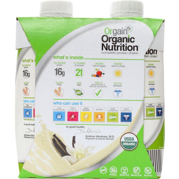 orgain organic nutrition shakes