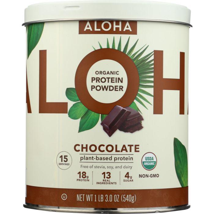 ALOHA: Protein Powder Chocolate, 19.6 oz - Cookitmenu