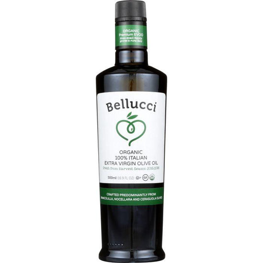 BELLUCCI: Premium Certified Organic Extra Virgin Olive Oil, 16.9 Oz - Cookitmenu