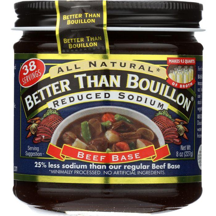 BETTER THAN BOUILLON: All Natural Reduce Sodium Beef Base, 8 Oz - Cookitmenu