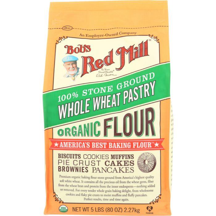 BOB'S RED MILL: 100% Stone Ground Whole Wheat Pastry Organic Flour, 5 lb - Cookitmenu