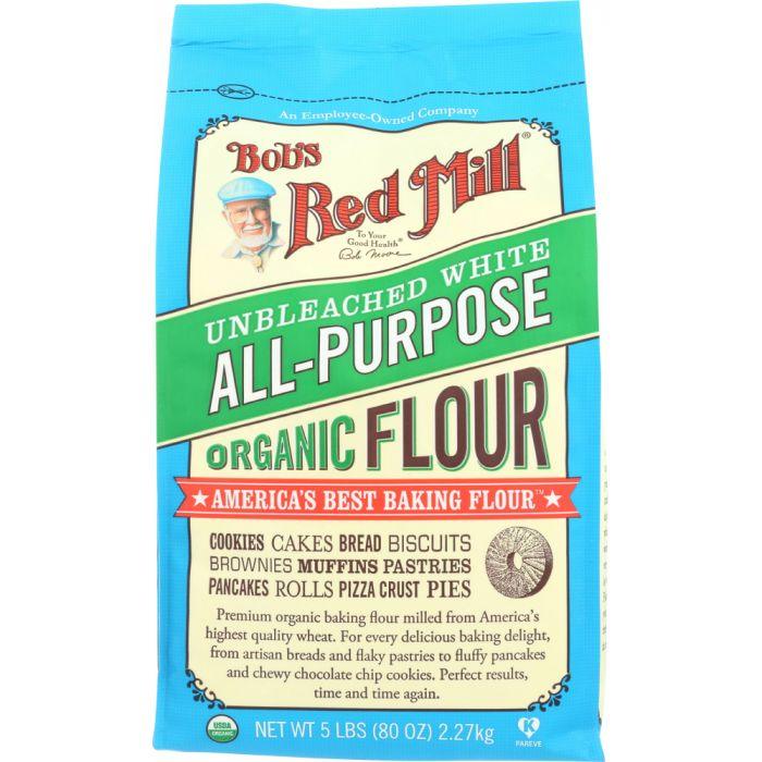 BOB'S RED MILL: Unbleached White All-Purpose Organic Flour, 5 lb - Cookitmenu