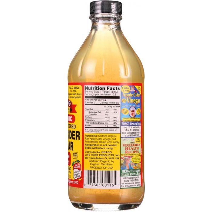 BRAGG: Organic Apple Cider Vinegar, 16 oz - Cookitmenu