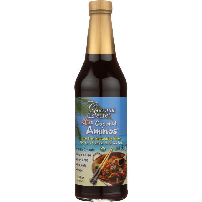 COCONUT SECRET: Coconut Aminos Soy Free Seasoning Sauce, 16.9 oz - Cookitmenu