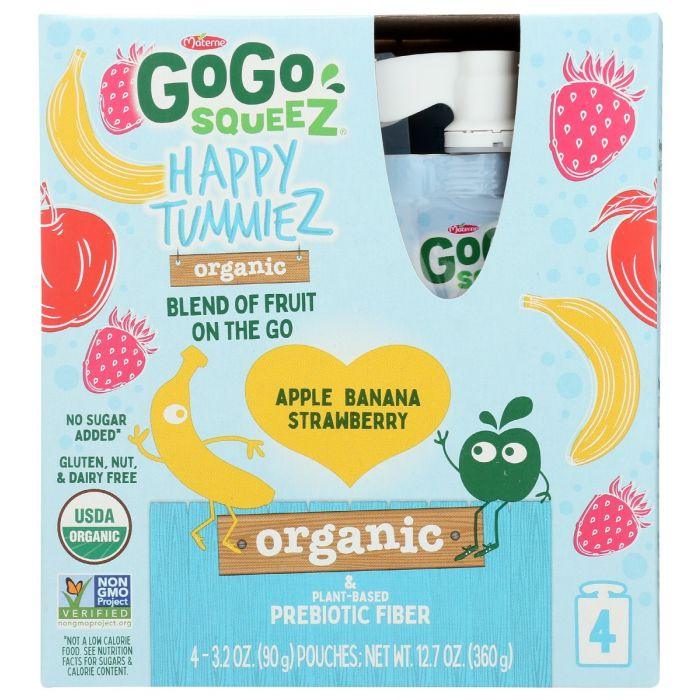 GOGO SQUEEZ: Happy Tummiez Ban 4Pk Prb, 12.8 oz - Cookitmenu
