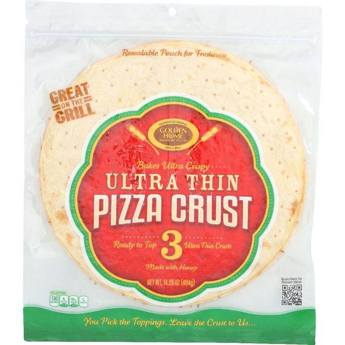 GOLDEN HOME: Ultra Crispy and Ultra Thin Pizza Crust 12-Inch, 14.25 oz - Cookitmenu