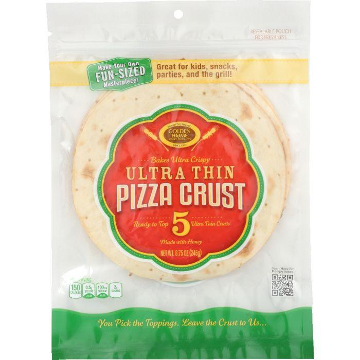 GOLDEN HOME: Ultra Crispy and Ultra Thin Pizza Crust 7-Inch, 8.75 oz - Cookitmenu