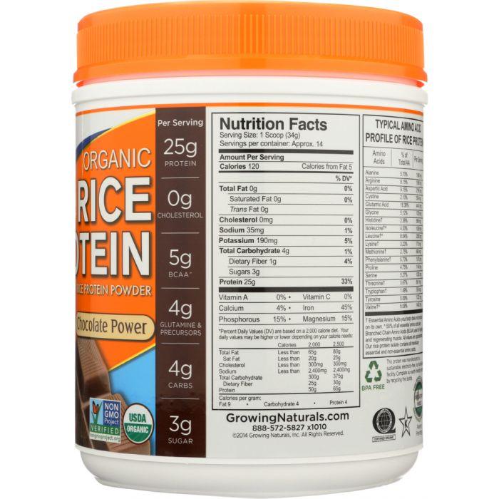 growing naturals organic rice protein