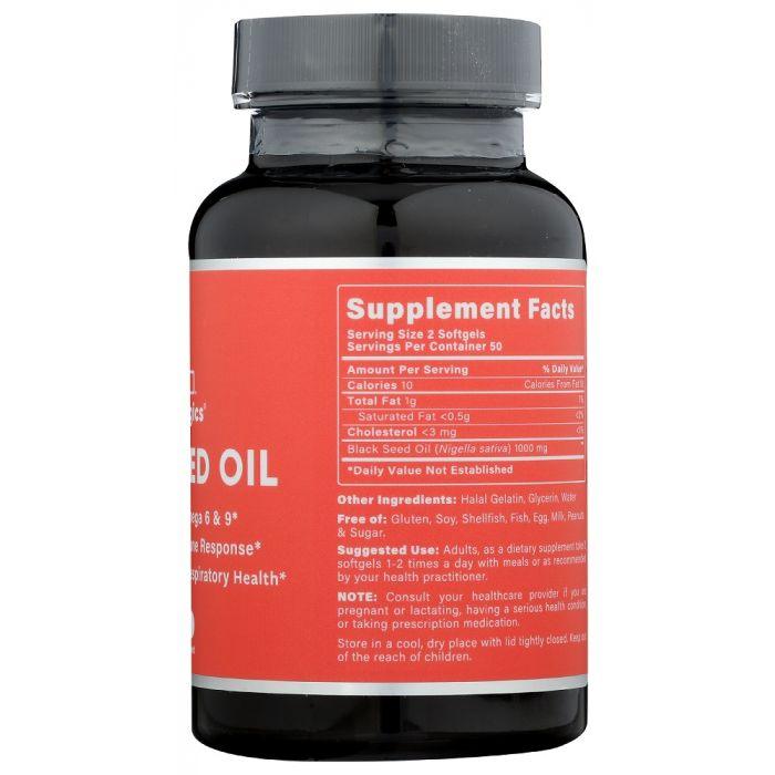 HEALTH LOGICS: Black Cumin Seed Oil, 100 softgels - Cookitmenu