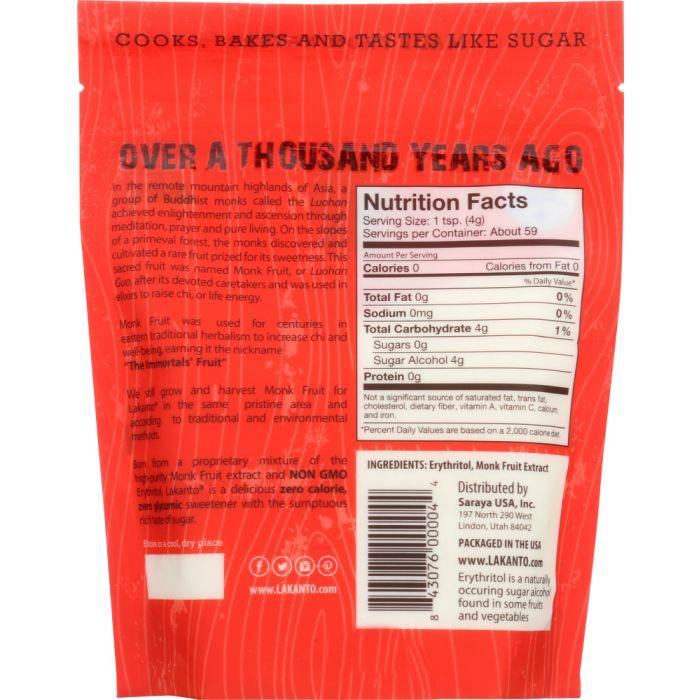 LAKANTO: All Natural Sugar Substitute Sweetener Monkfruit Classic, 8.29 oz - Cookitmenu
