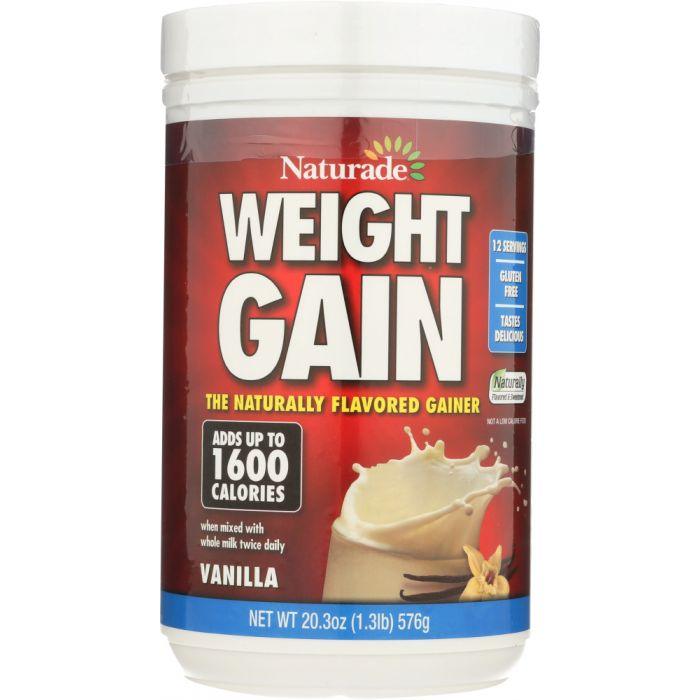 NATURADE: Weight Gain Instant Nutrition Drink Mix Vanilla, 20.3 oz - Cookitmenu