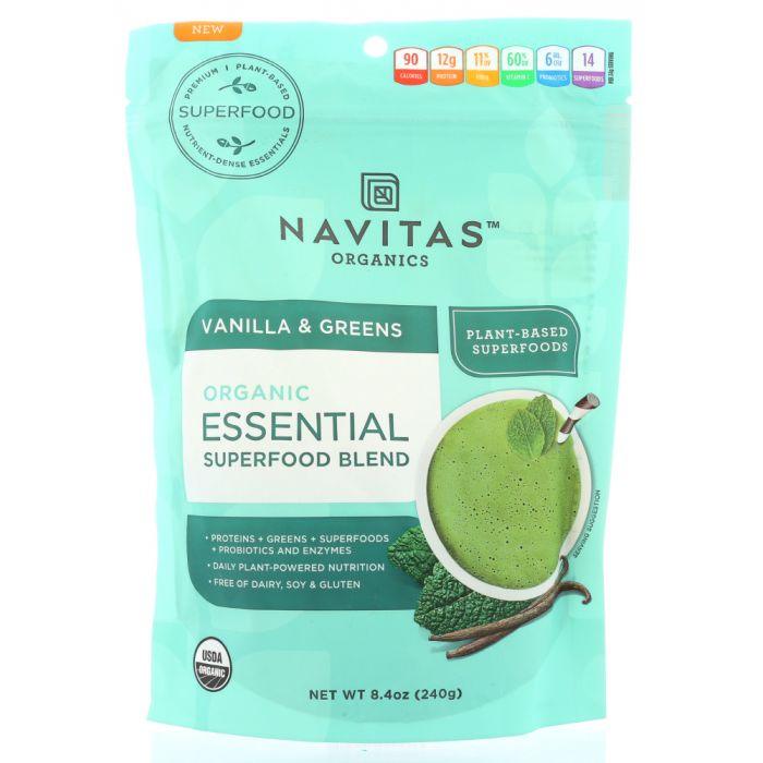 NAVITAS: Essential Blend Vanilla & Greens, 8.4 oz - Cookitmenu