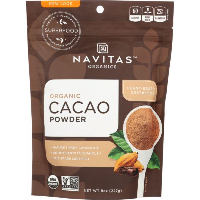NAVITAS: Organic Cacao Powder, 8 oz - Cookitmenu
