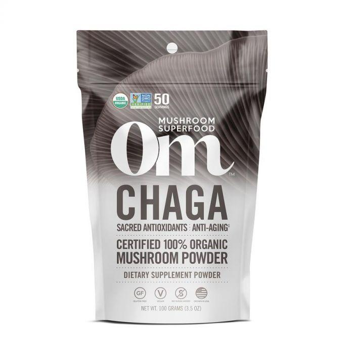 OM ORGANIC MUSHROOM NUTRITION: Chaga The Mushroom of Youth, 100 gm - Cookitmenu