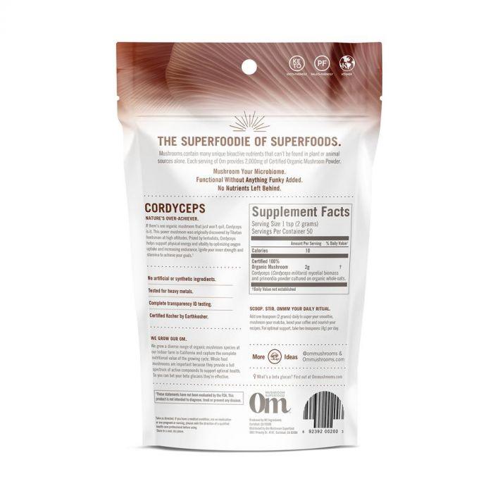 OM ORGANIC MUSHROOM NUTRITION: Cordyceps Mushroom Powder, 100 gm - Cookitmenu