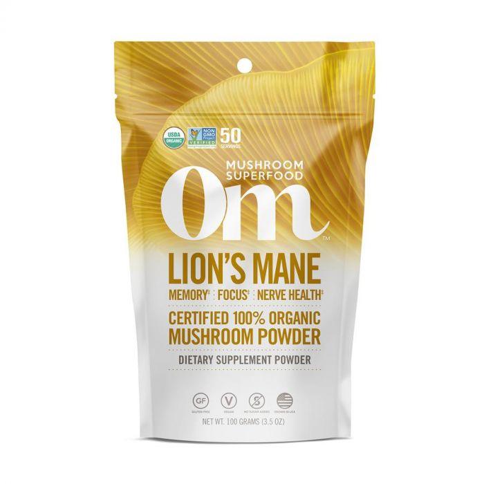 OM ORGANIC MUSHROOM NUTRITION: Lions Mane Mushroom Supplement Powder, 100 gm - Cookitmenu