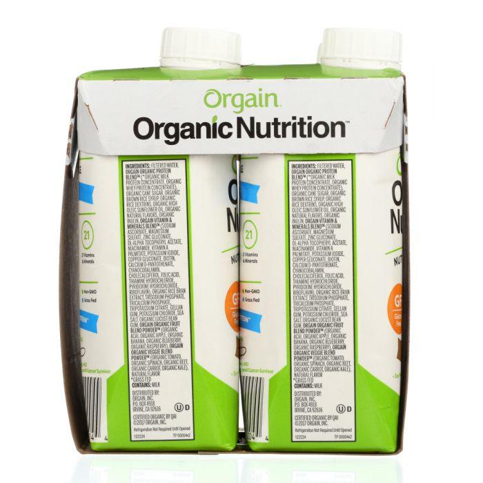 ORGAIN Organic Iced Cafe Mocha Nutritional Shake 4 count