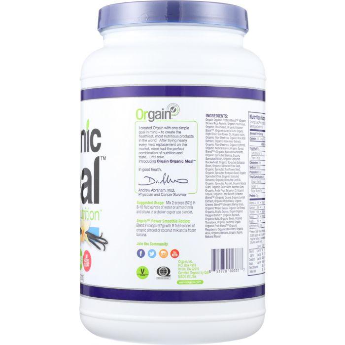 orgain organic meal all-in-one nutrition powder