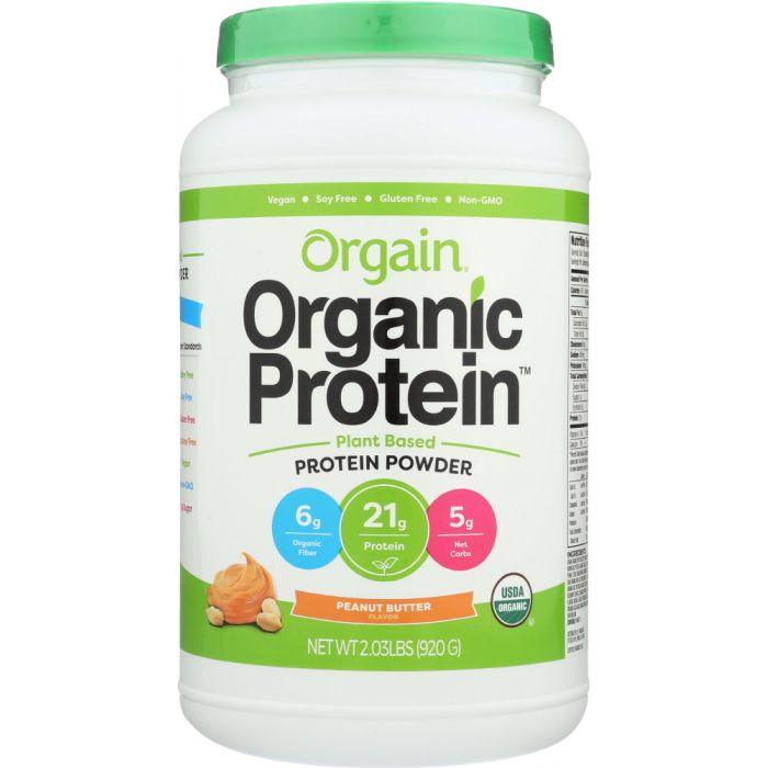 Products ORGAIN: Organic Peanut Butter Protein Powder, 2.03 lb