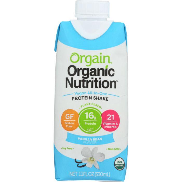 Products ORGAIN: Organic Vegan Nutritional Shake Sweet Vanilla Bean, 11 oz