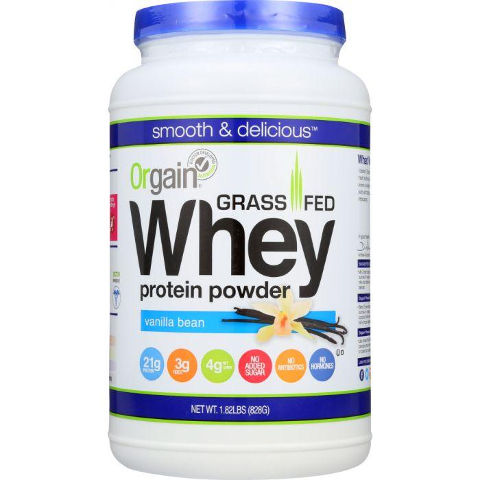 ORGAIN Whey Protein Powder Vanilla Bean 1.82 lb