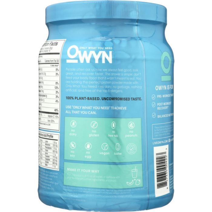 OWYN: Smooth Vanilla Protein Powder, 1.1 lb - Cookitmenu