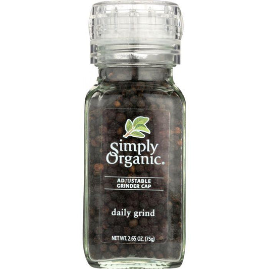 SIMPLY ORGANIC: Daily Grind Certified Organic Peppercorns, 2.65 Oz - Cookitmenu