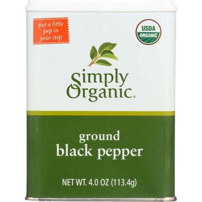 SIMPLY ORGANIC: Ground Black Pepper 4 oz