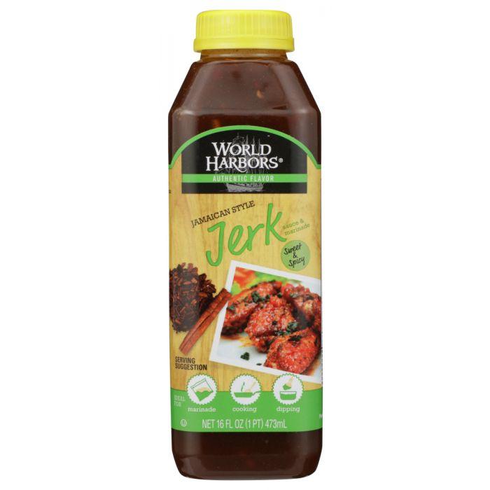 WORLD HARBORS: Jamaican Style Jerk Marinade & Sauce, 16 Oz - Cookitmenu